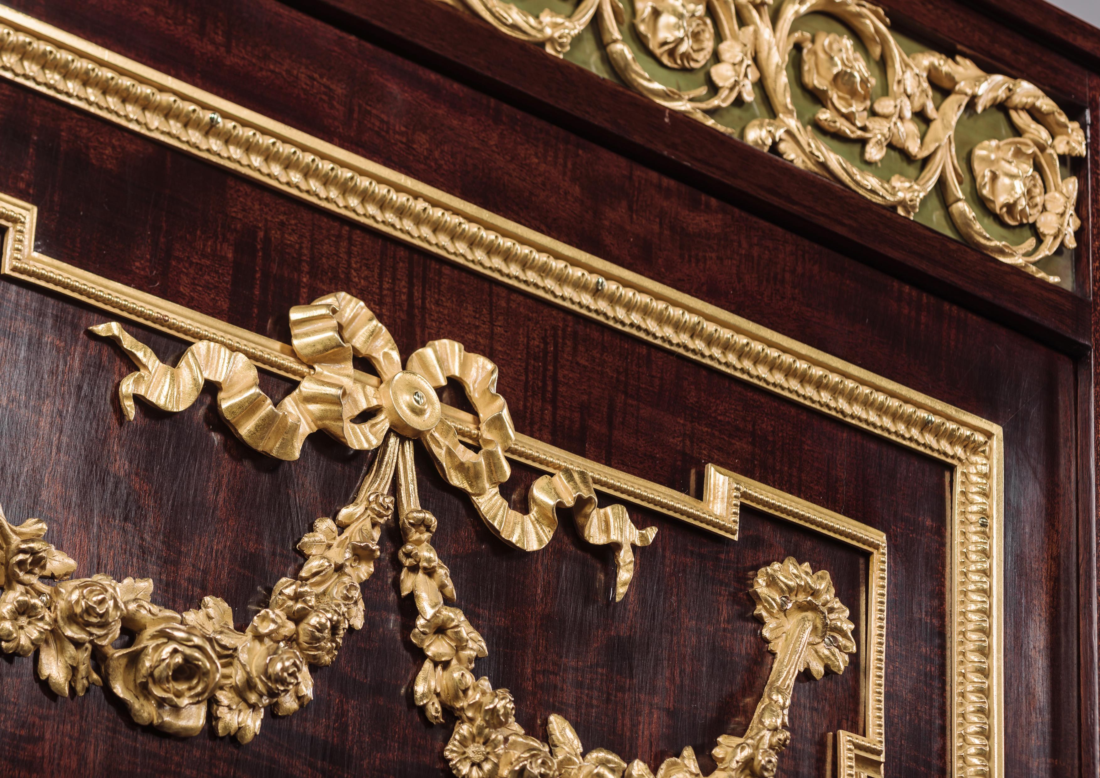 Fine Pair of Louis XVI Style Mahogany Cabinets by Paul Sormani, circa 1870 In Good Condition For Sale In Brighton, West Sussex