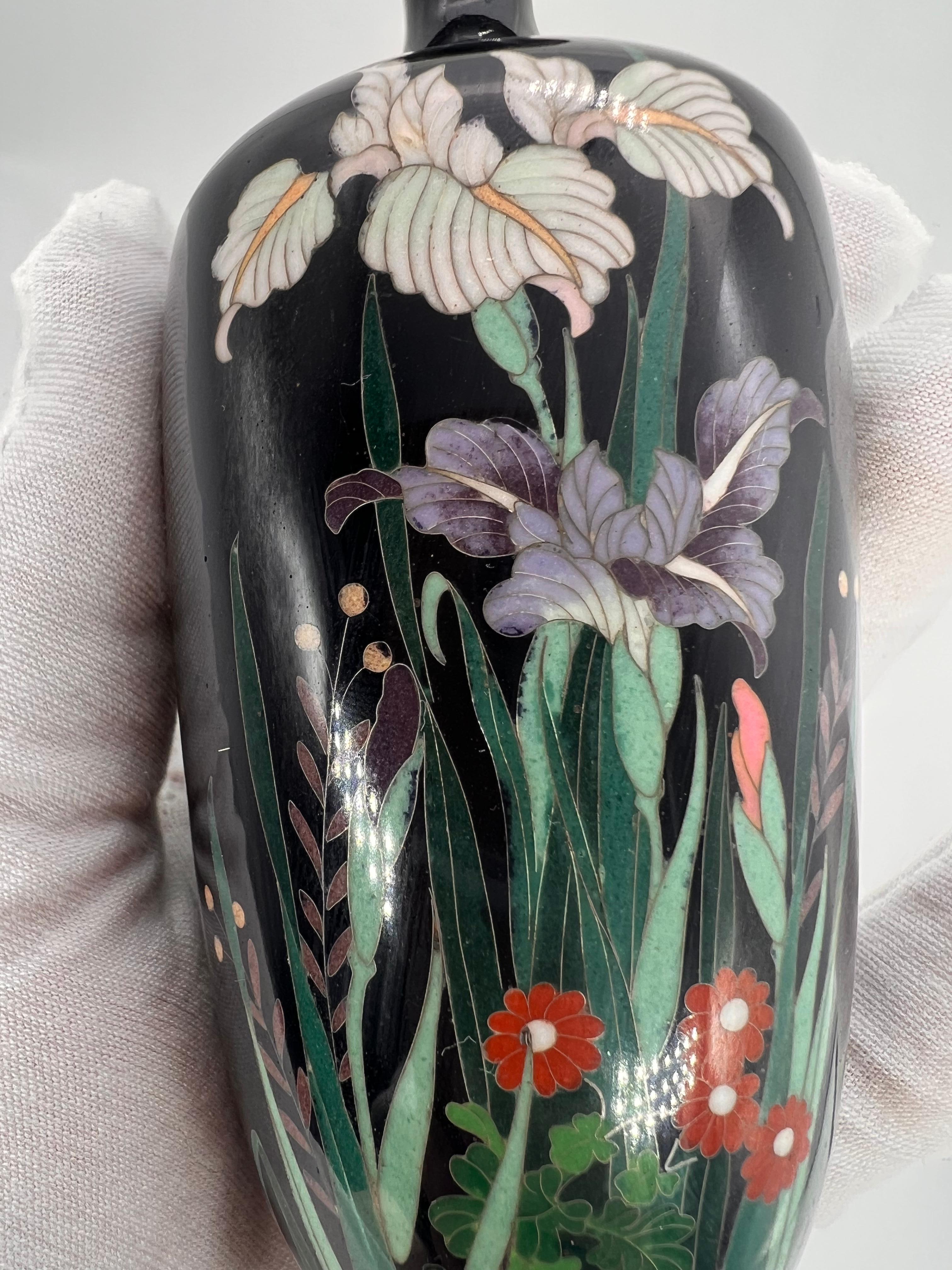 Fine Pair of Meiji Period Japanese Cloisonne Enamel Vases by Hayashi Chuzo 7