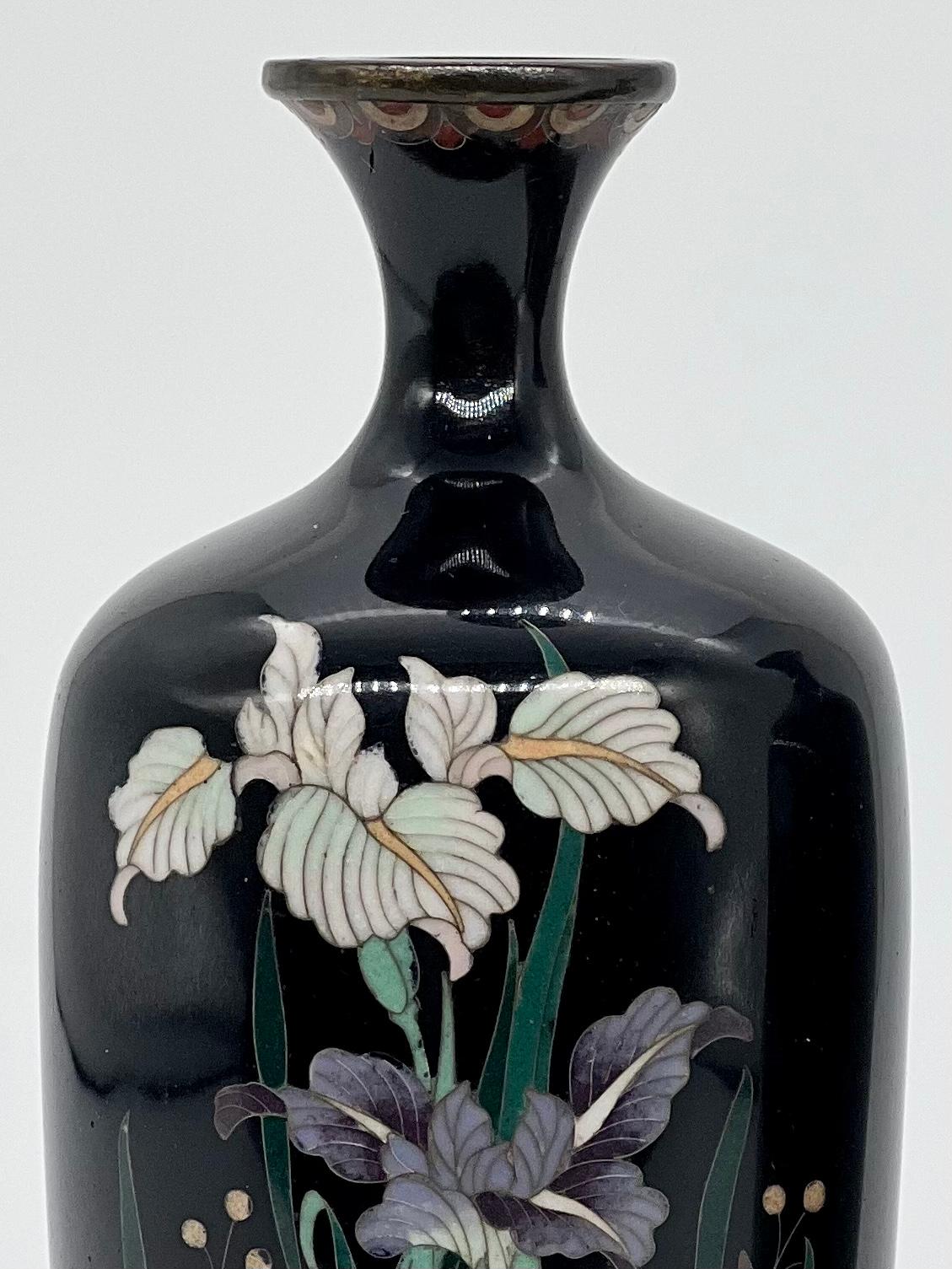 Fine Pair of Meiji Period Japanese Cloisonne Enamel Vases by Hayashi Chuzo 13