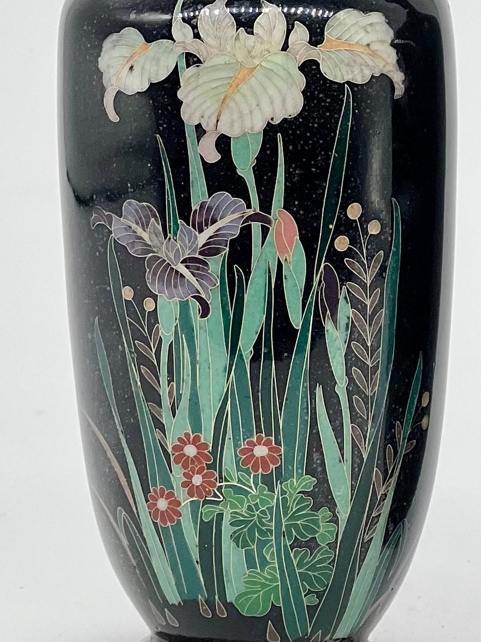 Fine Pair of Meiji Period Japanese Cloisonne Enamel Vases by Hayashi Chuzo 4