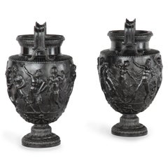 A Fine Pair of Mid 19th Century Bronze Grand Tour Copies of the Townley Vase