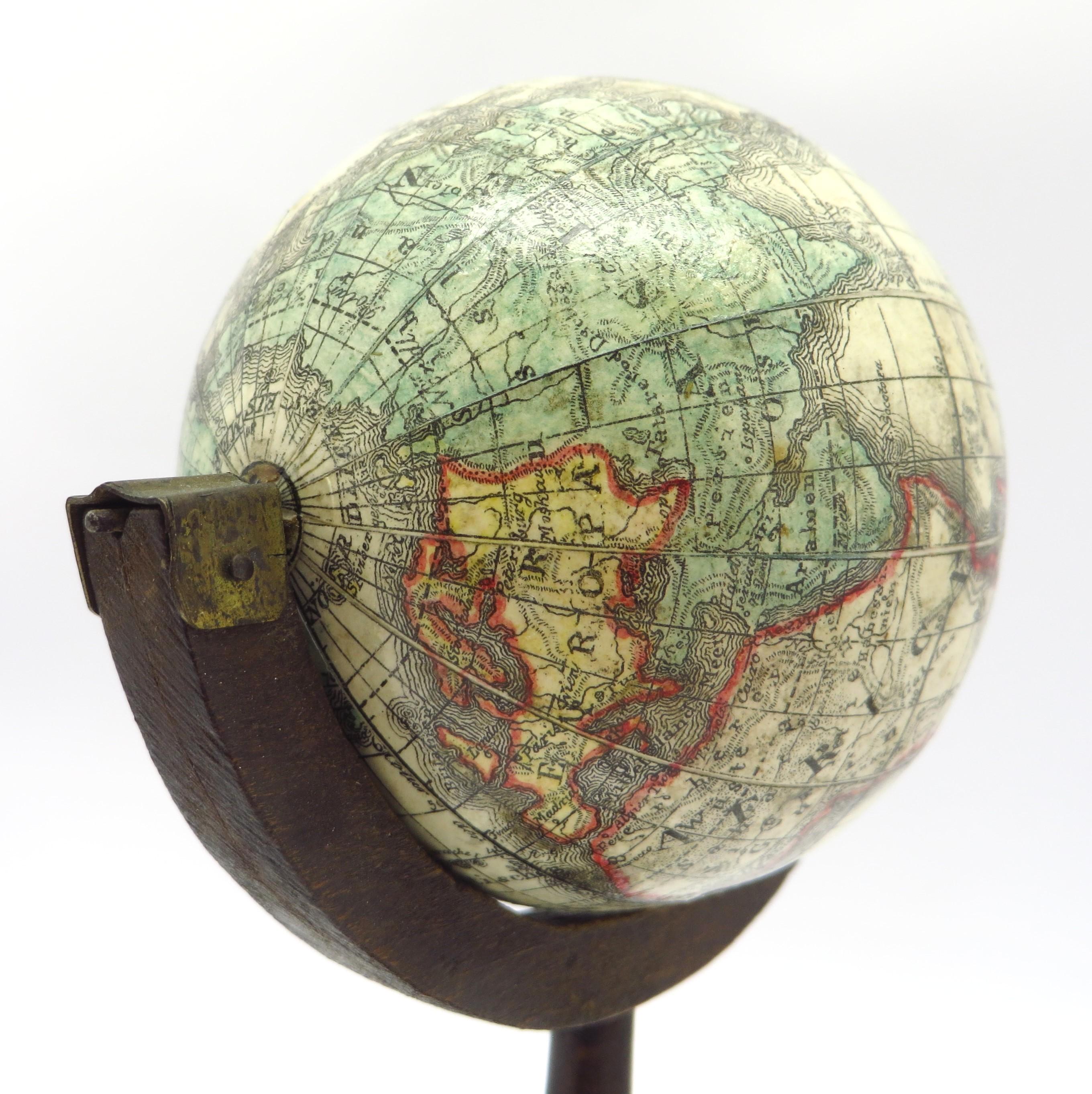 A fine pair of miniature globes on stands For Sale 5