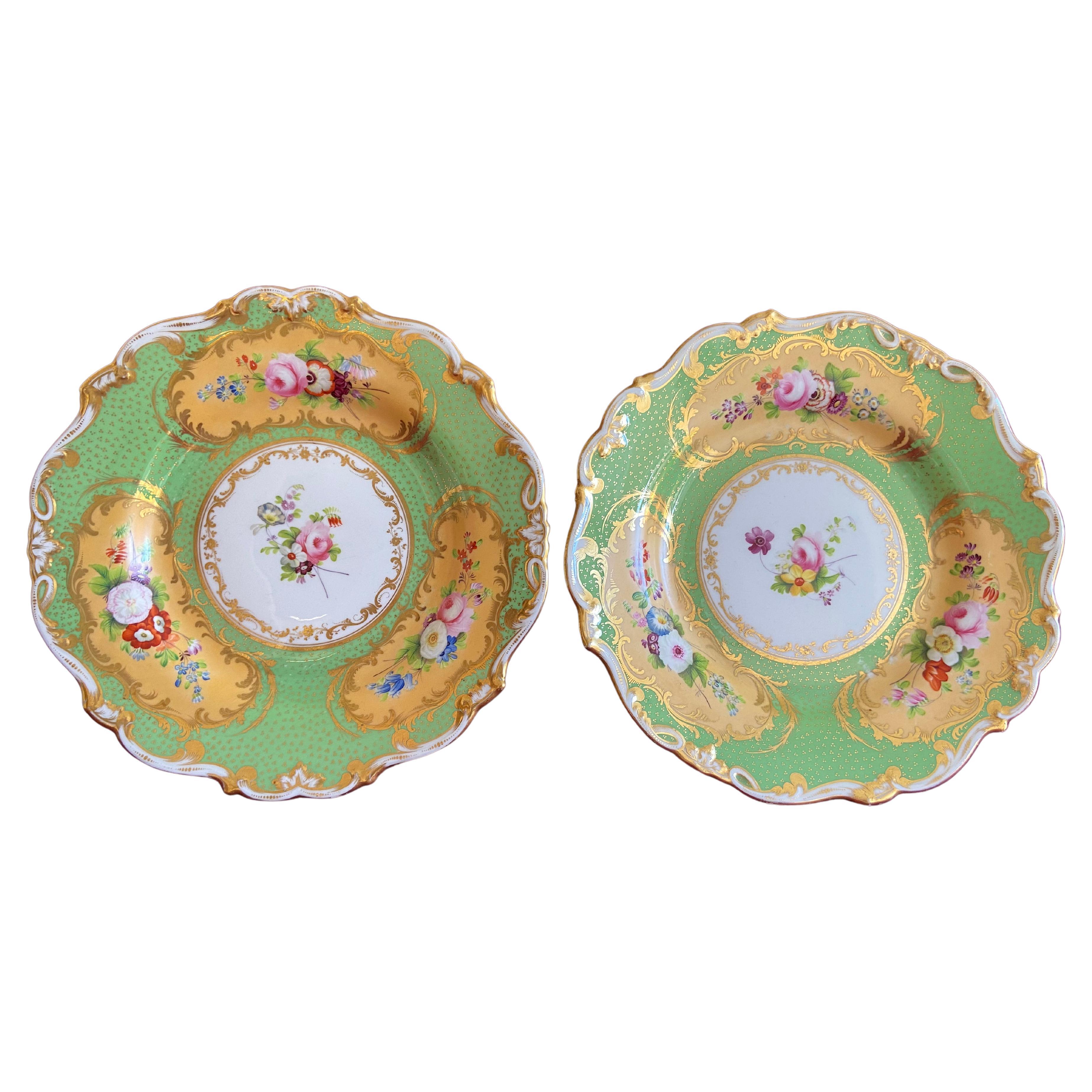 Fine Pair of Minton Porcelain Dessert Plates C.1835
