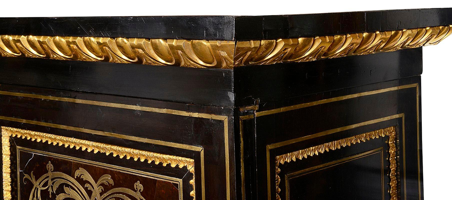 Fine Pair of Napolian iii Boulle Side Cabinets, circa 1860 For Sale 3