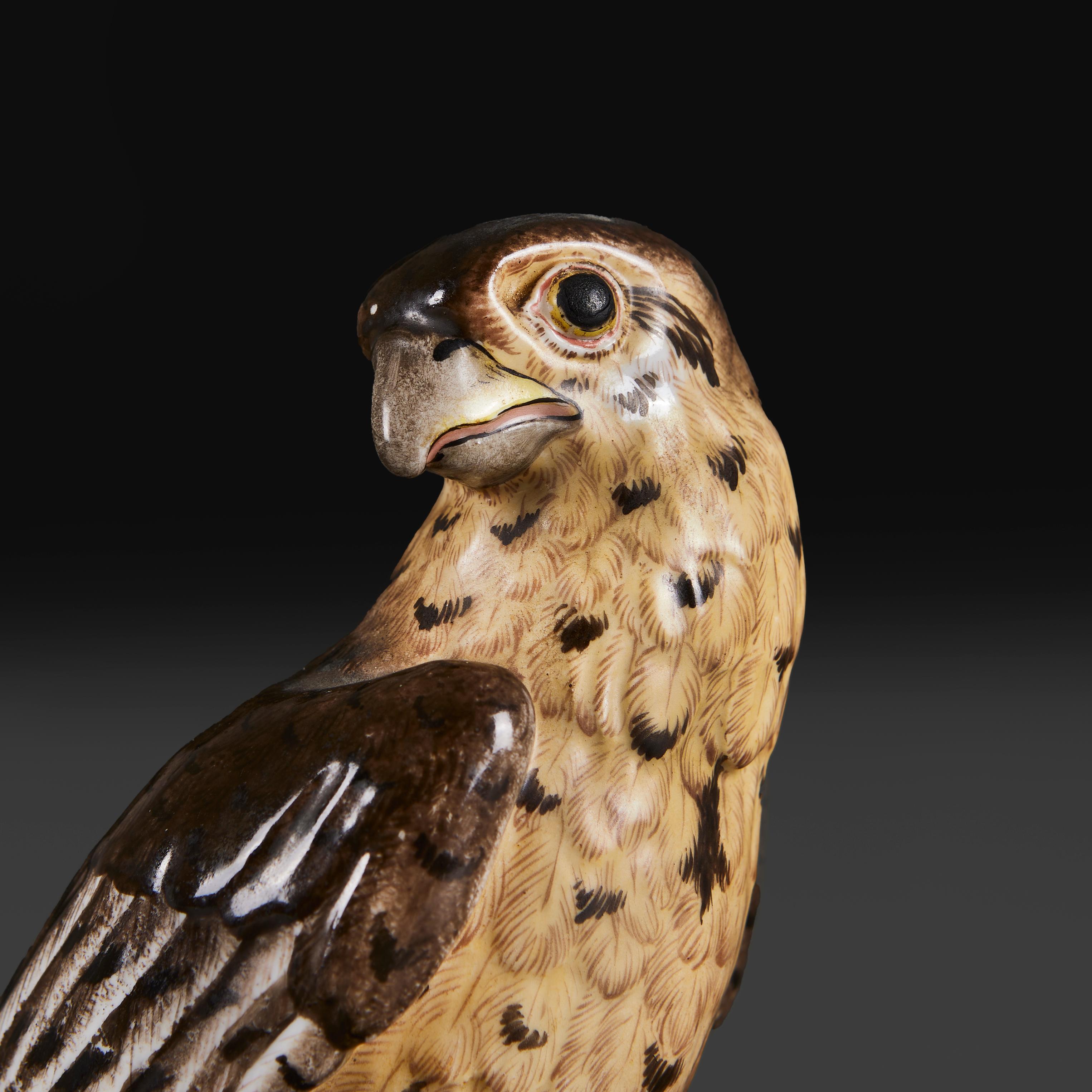 European A Fine Pair of Pottery Sparrow Hawks For Sale