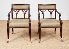 A Fine Pair of Regency Gothic Armchairs
