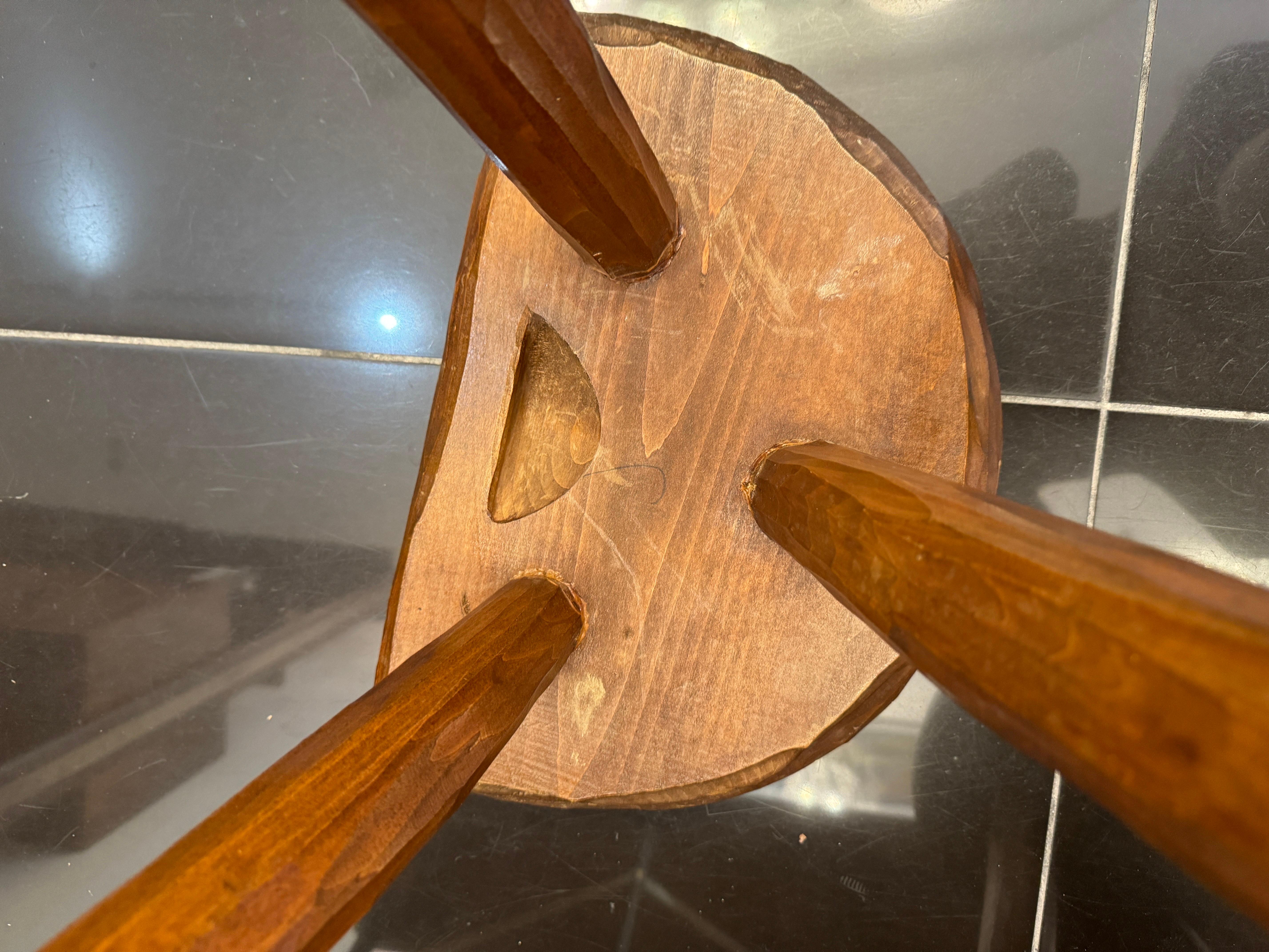 Italian A fine pair of saddle seats oak stools For Sale