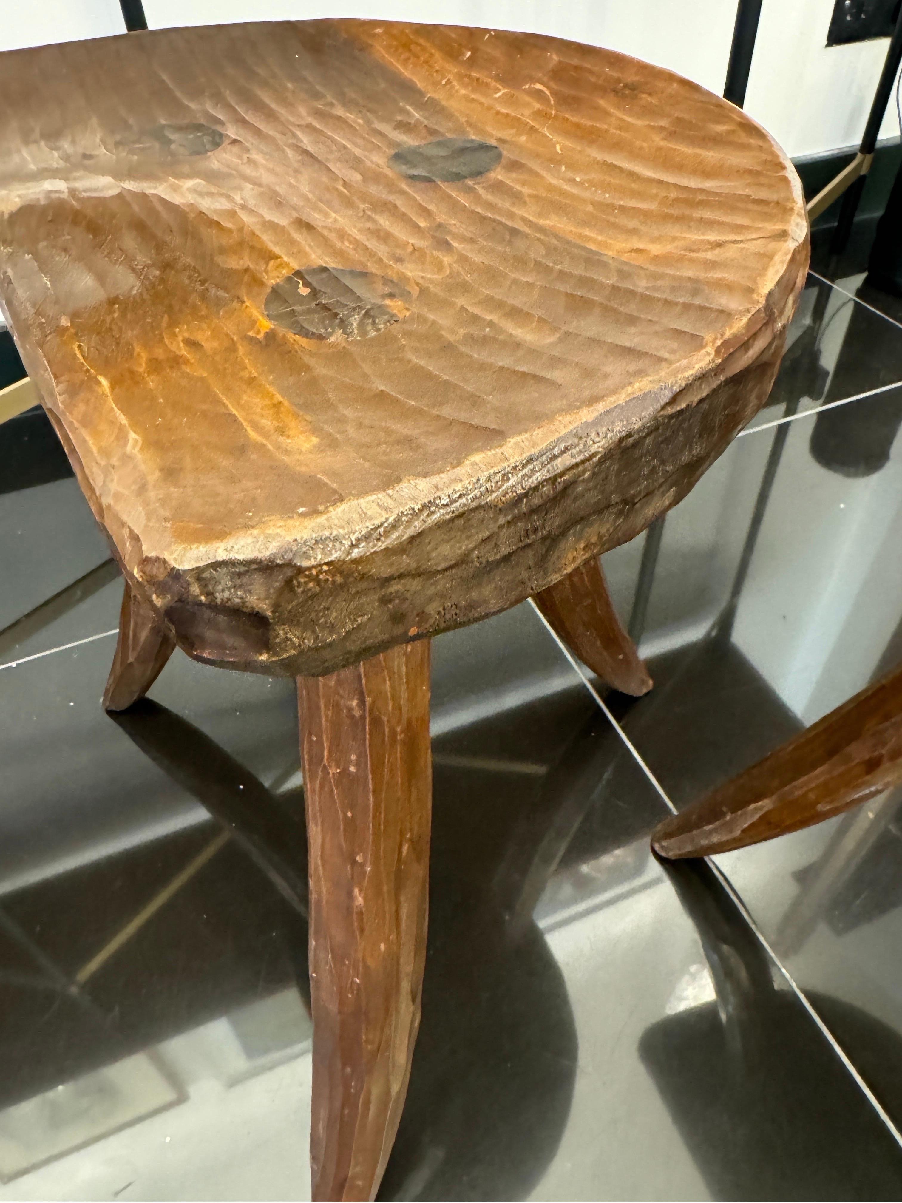 Mid-20th Century A fine pair of saddle seats oak stools For Sale