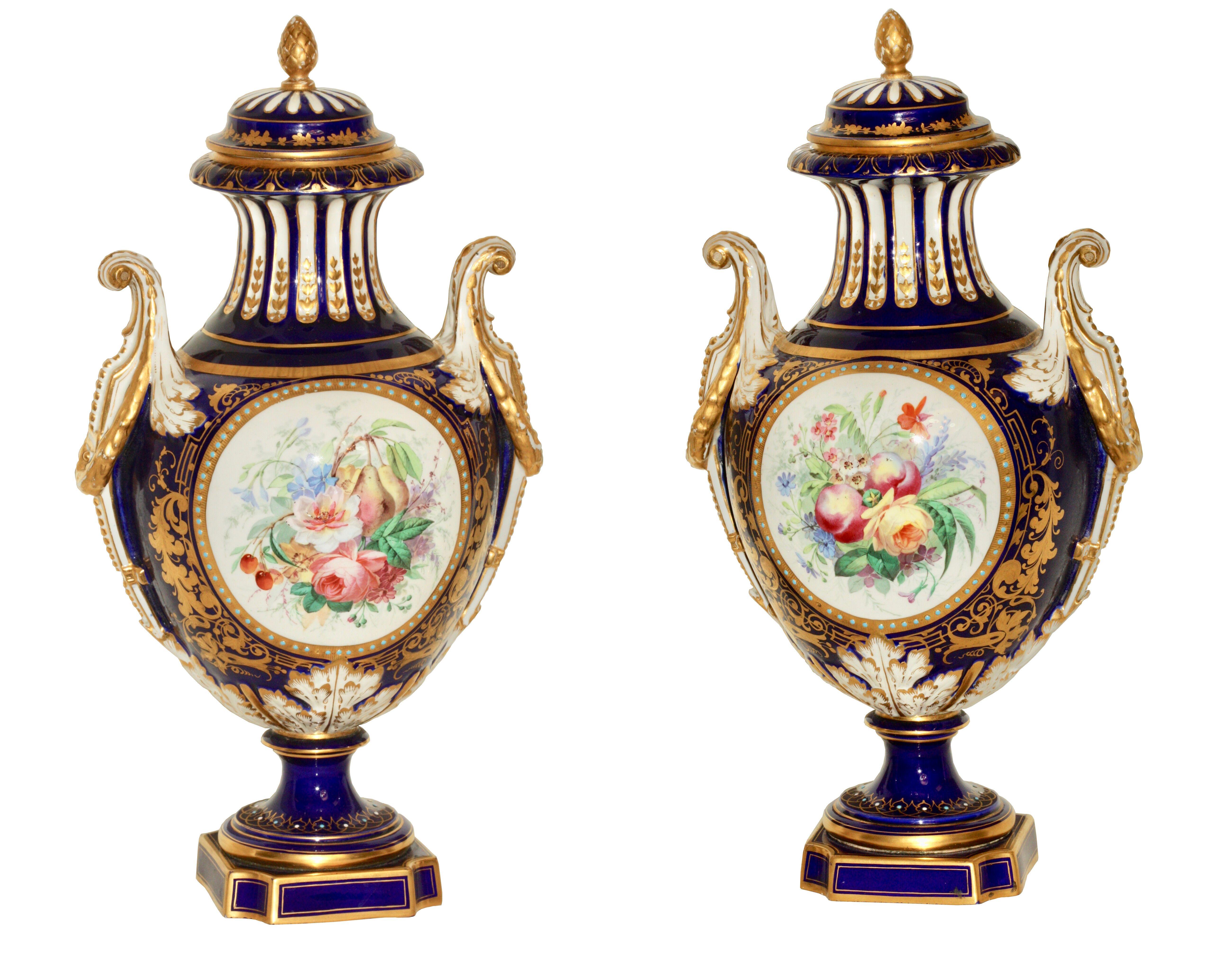 19th Century Fine Pair of Sevres Style 