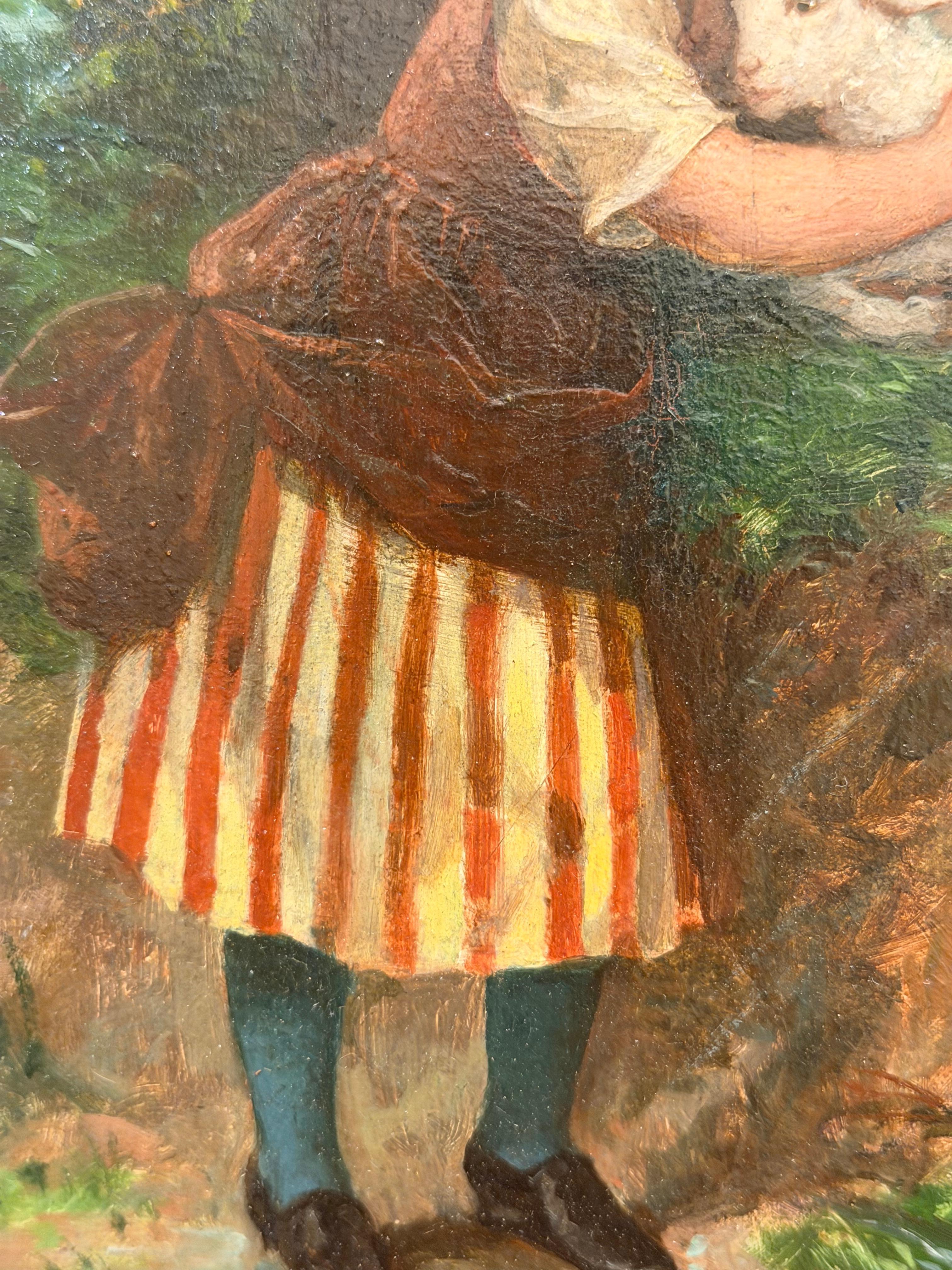 A Fine Pair of Victorian Genre Paintings by Escudier en venta 4