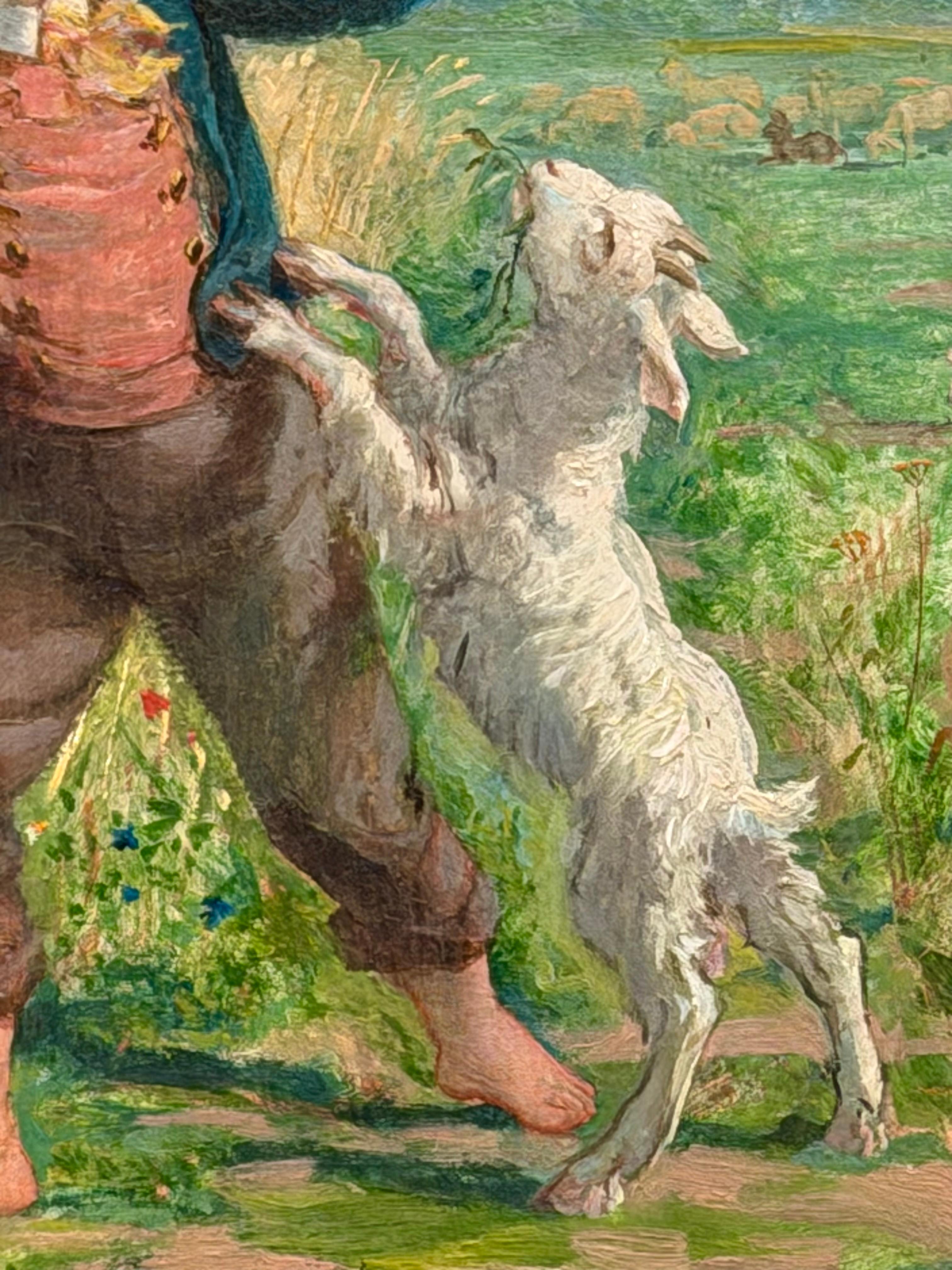 A Fine Pair of Victorian Genre Paintings by Escudier Fines del siglo XIX en venta