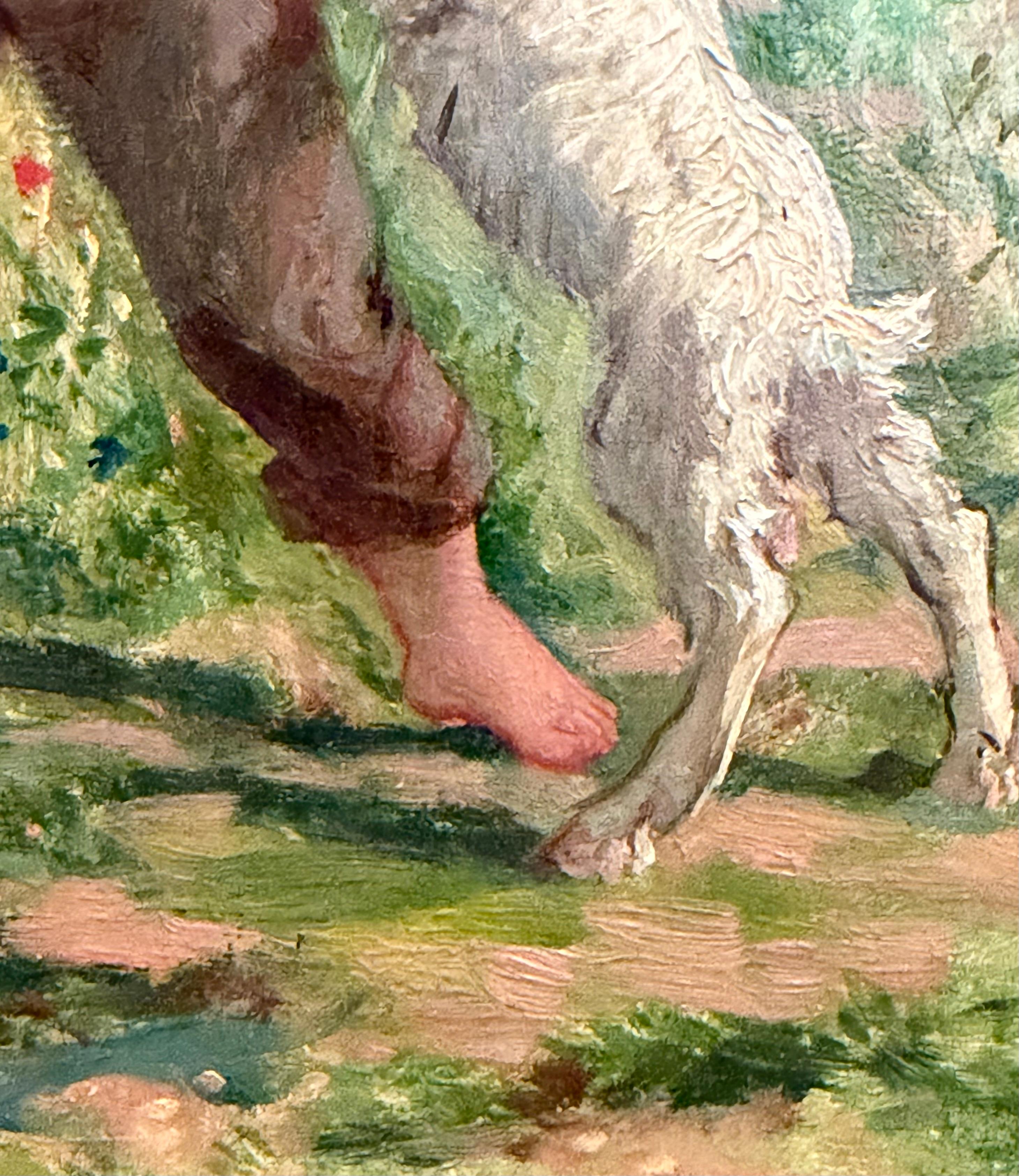 A Fine Pair of Victorian Genre Paintings by Escudier en venta 1