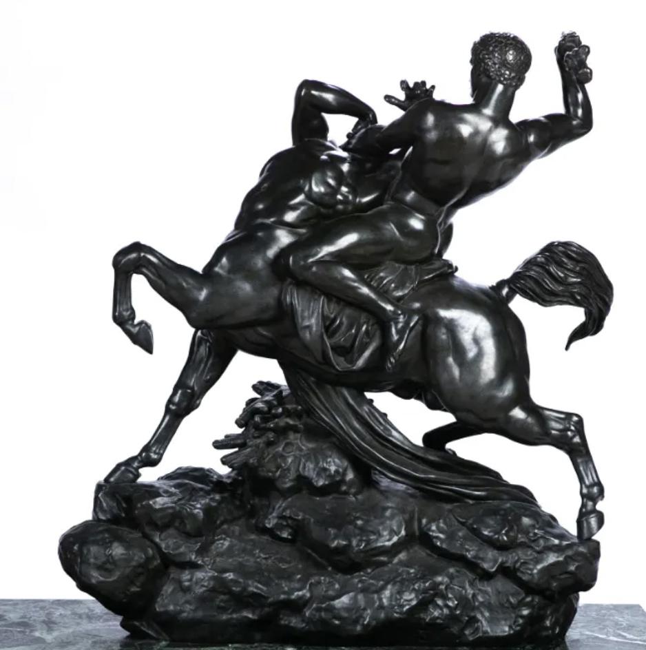 Fine Patinated Bronze Figural Statue of Theseus & The Centaur by A. Barye 5