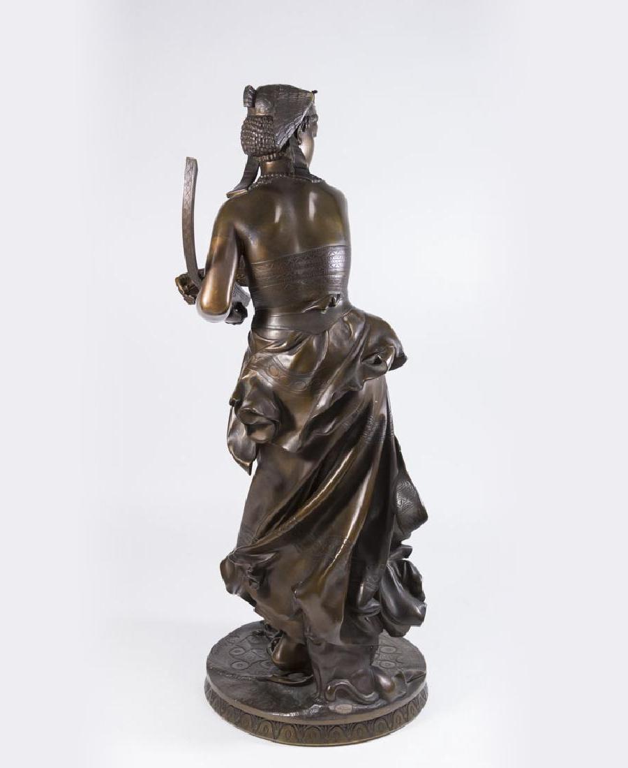 French Fine Patinated Bronze Sculpture of an Egyptian Dancer by Alexandre Falguiere For Sale