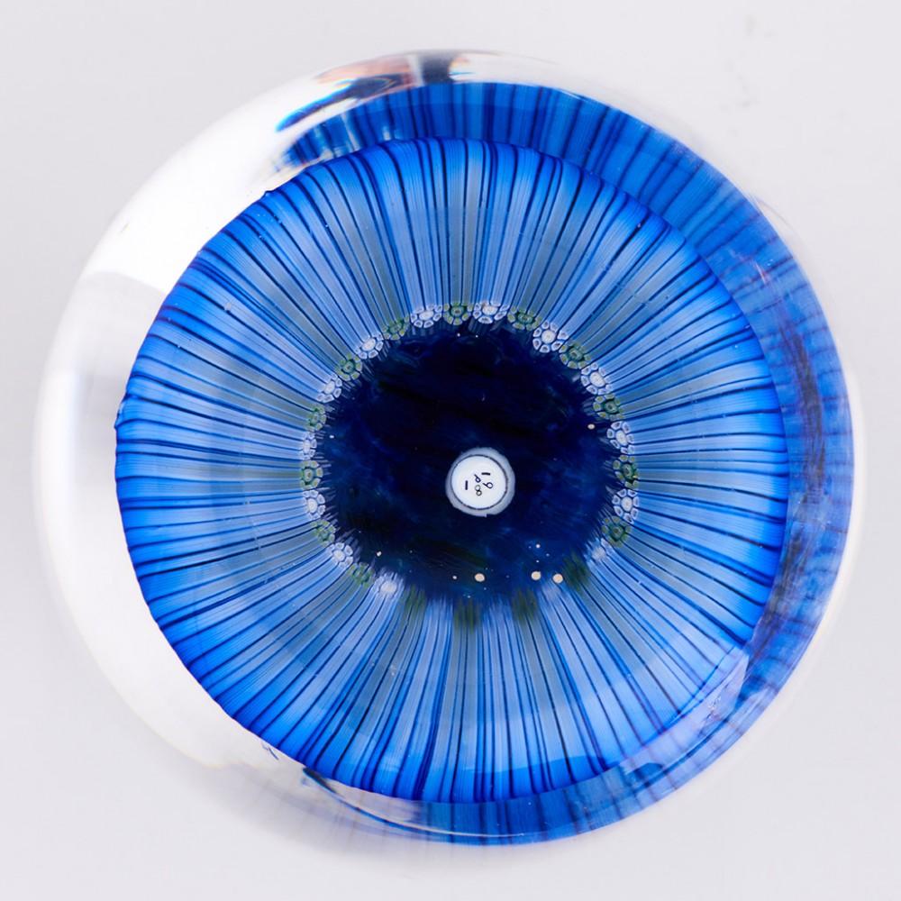Scottish A Fine Perthshire Blue Gentian Paperweight, 1981 For Sale
