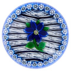Fine Perthshire Blue Gentian Paperweight 1981D