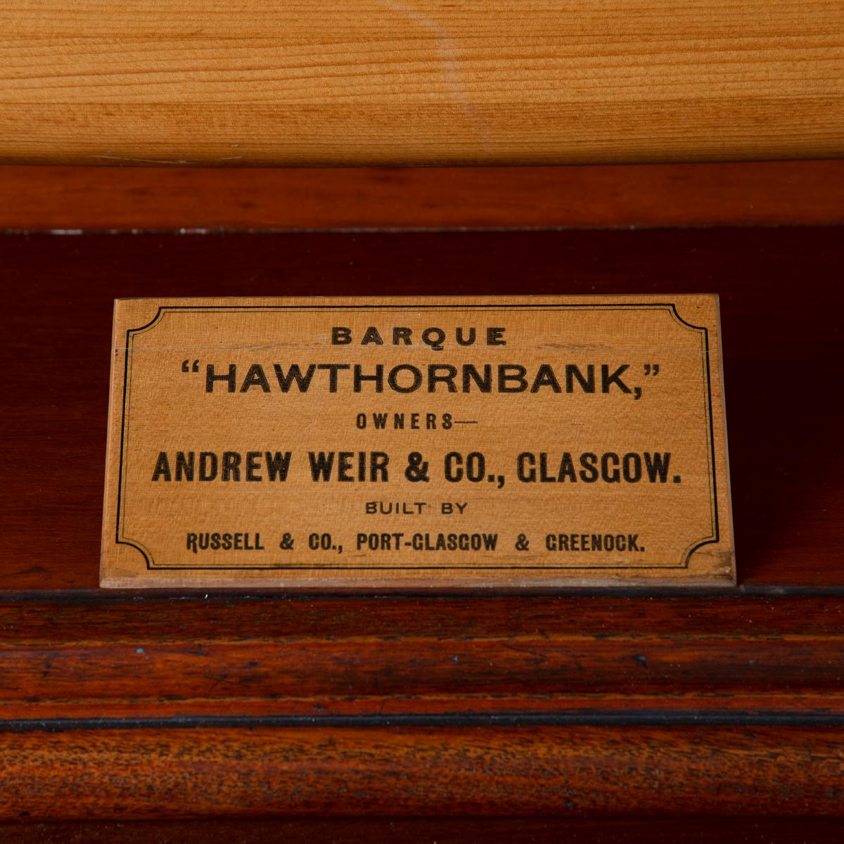 Modèle de présentation en demi-coque du Hawthornbank, lancé en 1889 en vente 4
