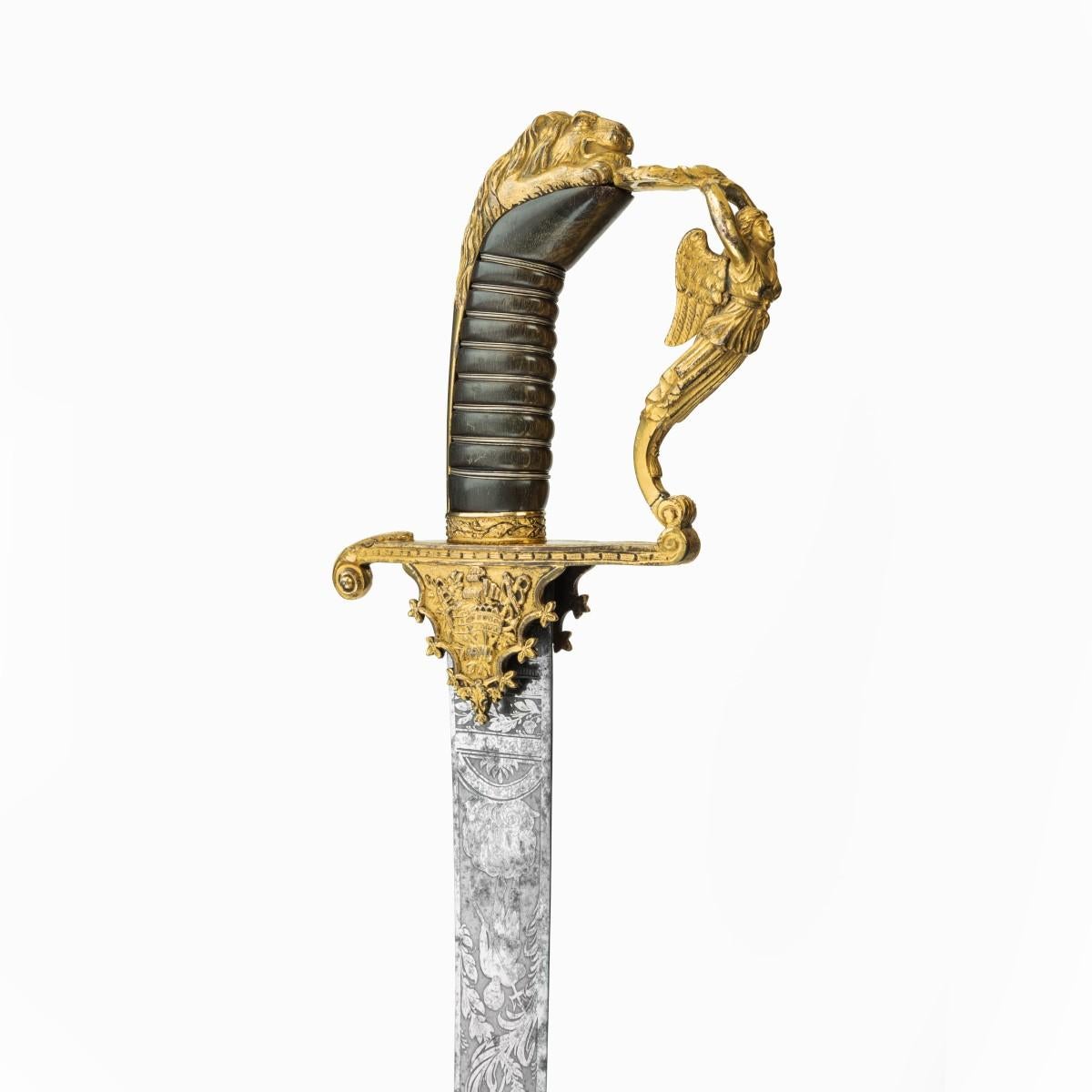 Belle épée de présentation donnée au lieutenant Charles Peake Bon état - En vente à Lymington, Hampshire