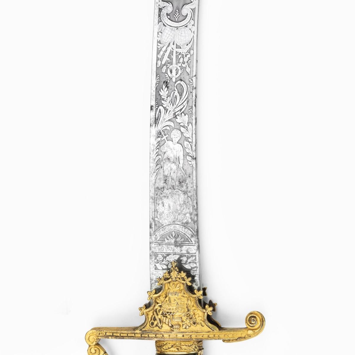 Belle épée de présentation donnée au lieutenant Charles Peake en vente 3