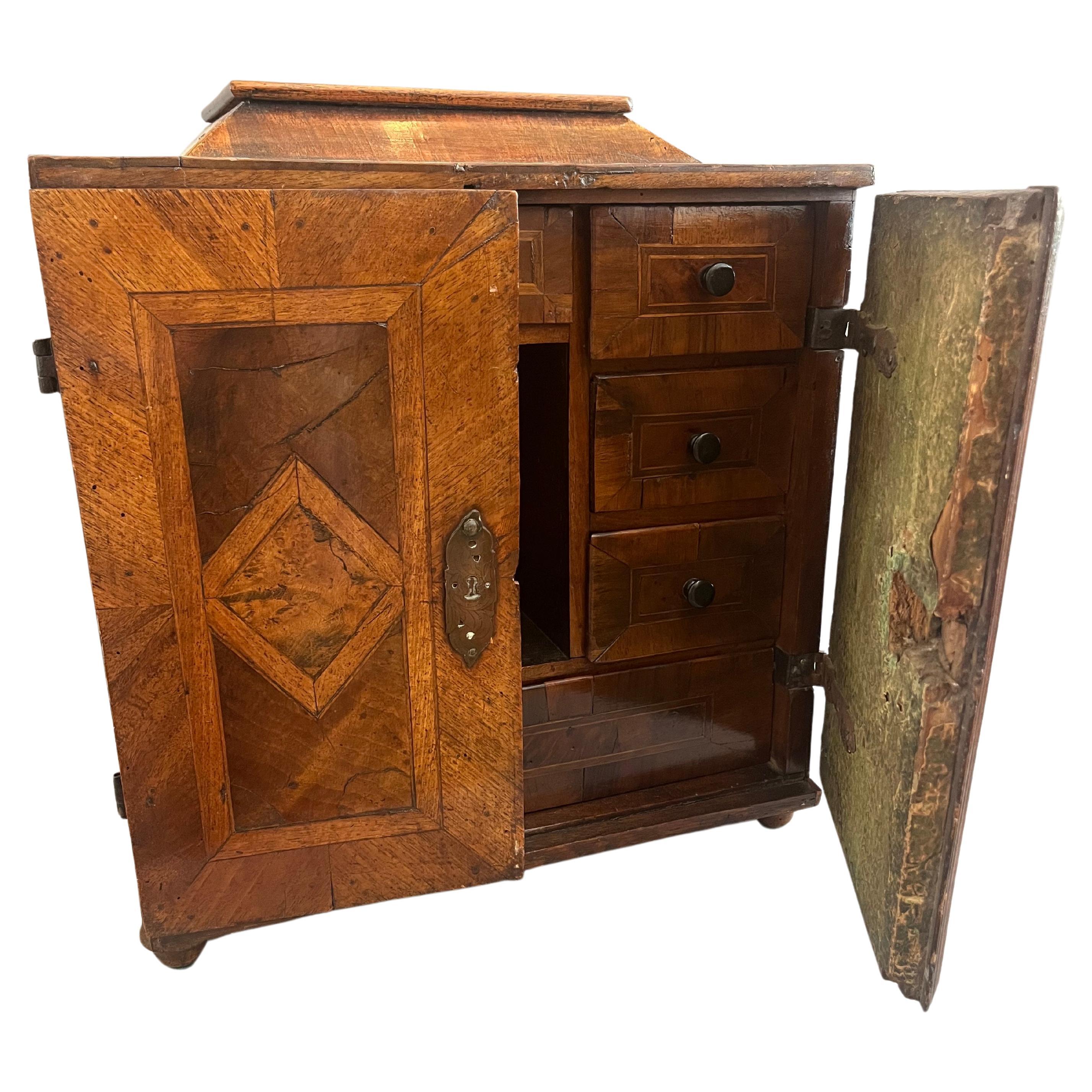  A Fine Quality 17th Cenury Bavarian Table Cabinet For Sale
