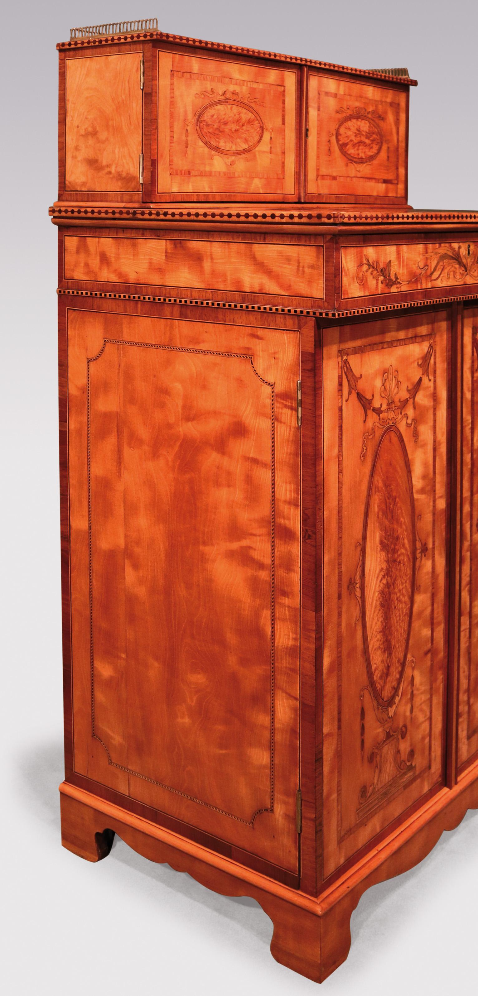 Adam Style Fine Quality 18th Century Satinwood Collector’s Cabinet For Sale