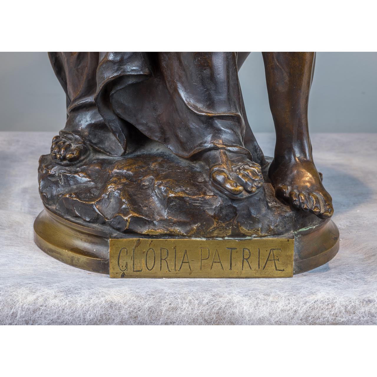 Fine Quality Bronze Group ‘Gloria Patriae’ by Eugene Marioton For Sale 2