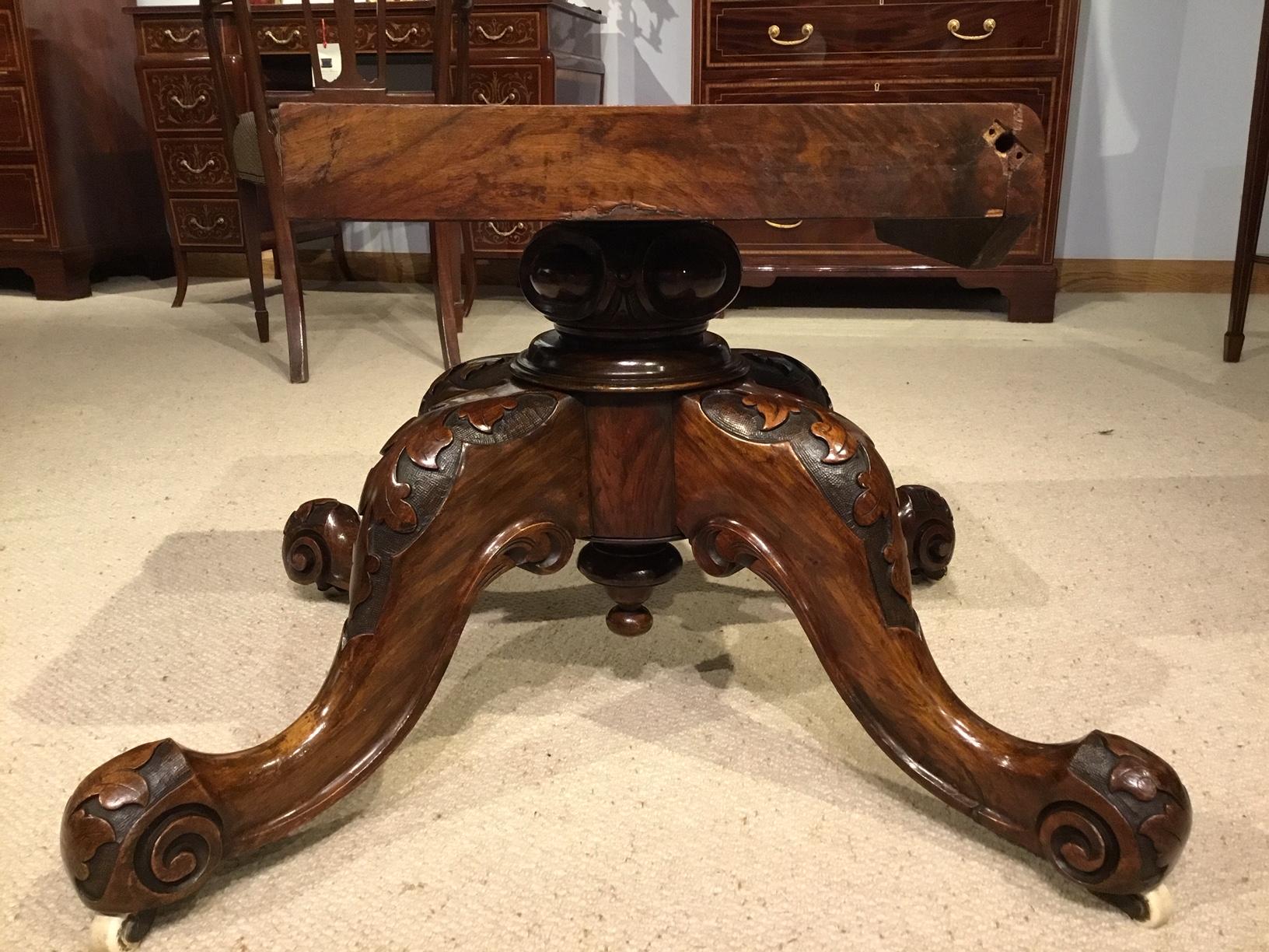 Fine Quality Burr Walnut Victorian Period Oval Antique Coffee Table 4