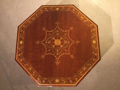 Fine Quality Edwardian Period Octagonal Marquetry Inlaid Table