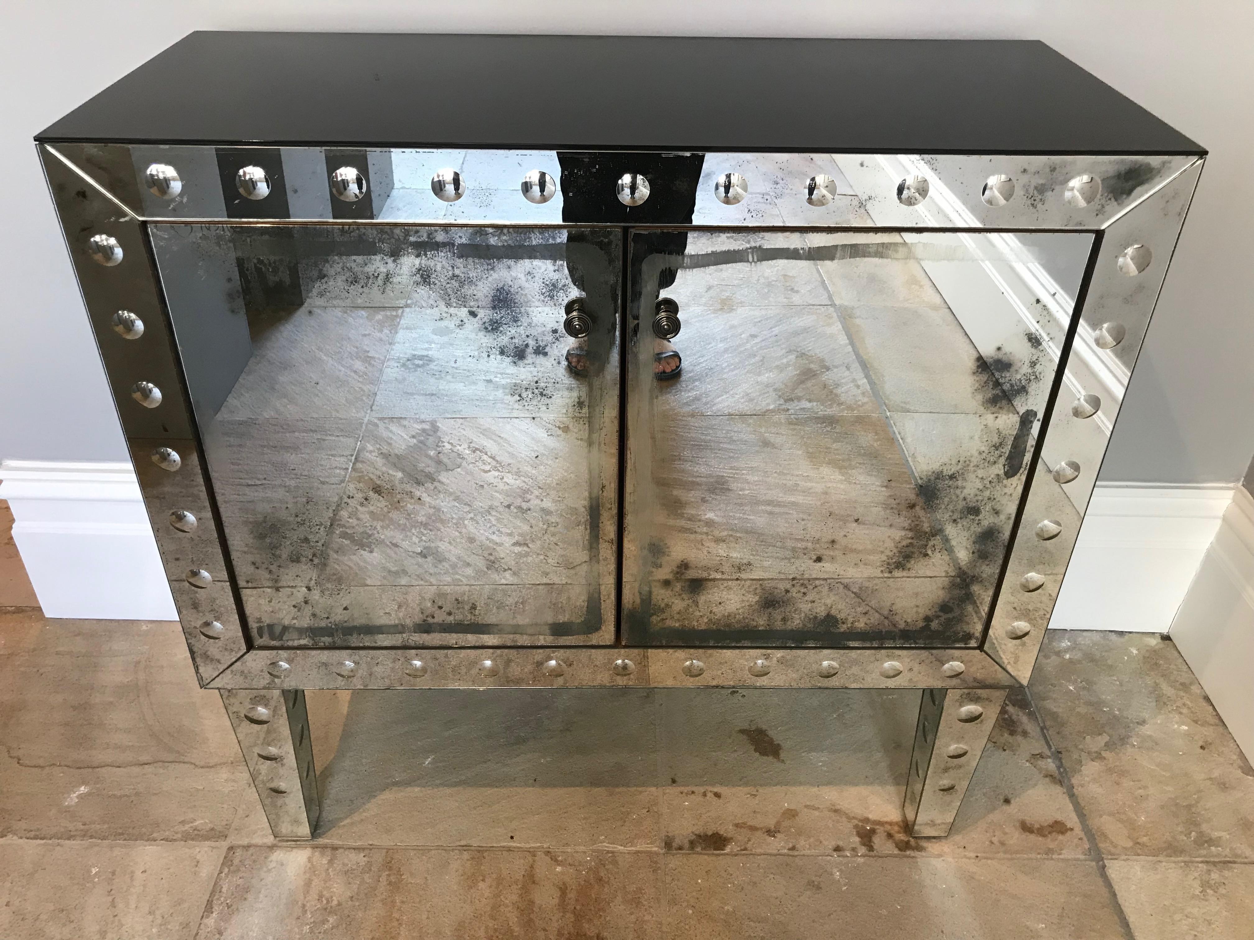 Fine Quality Etched Mirrored Glass Cocktail Cabinet, French, circa 1960 In Good Condition In South Yarra, AU