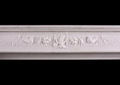 Fine Quality French Statuario Marble Fireplace in the Louis XVI Style