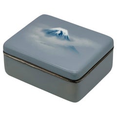 Caja japonesa de esmalte cloisonné de alta calidad, estilo Sosuke, atribuida a Ando.