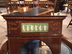 Fine Quality Mahogany Edwardian Period Wall Mirror with Candle Sconces