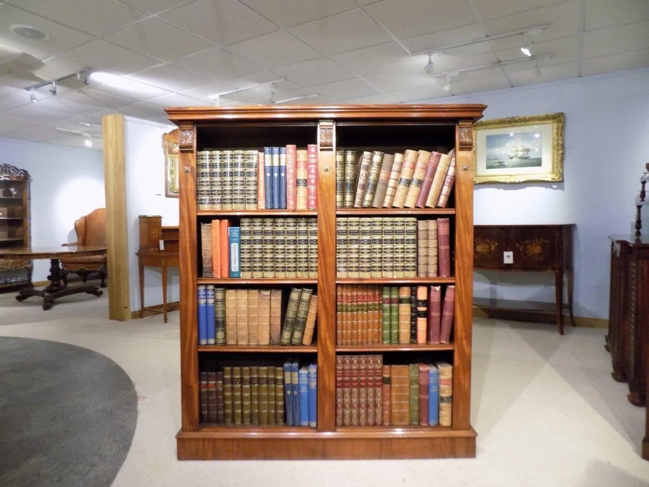 Fine Quality Mahogany Victorian Period Open Bookcase by Maple & Co. 6