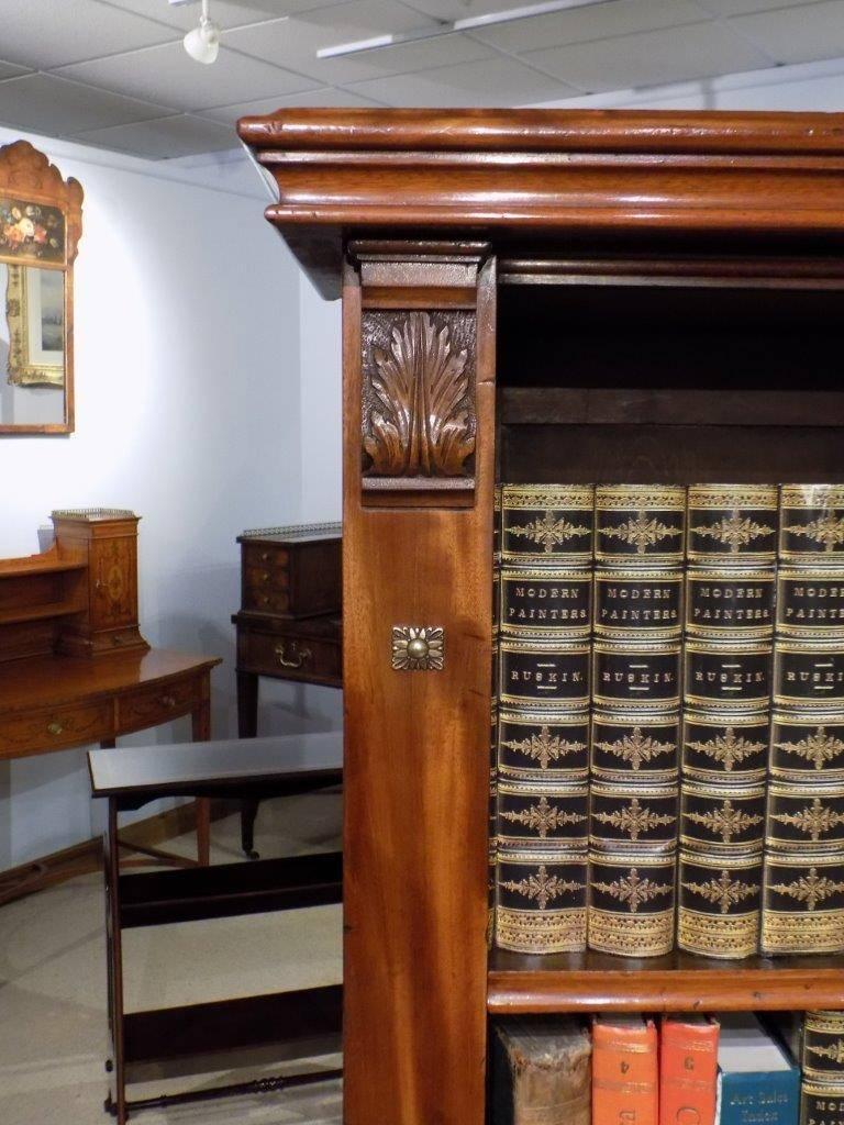 Fine Quality Mahogany Victorian Period Open Bookcase by Maple & Co. In Excellent Condition In Darwen, GB