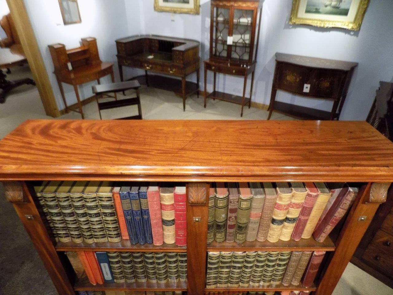 Fine Quality Mahogany Victorian Period Open Bookcase by Maple & Co. 1