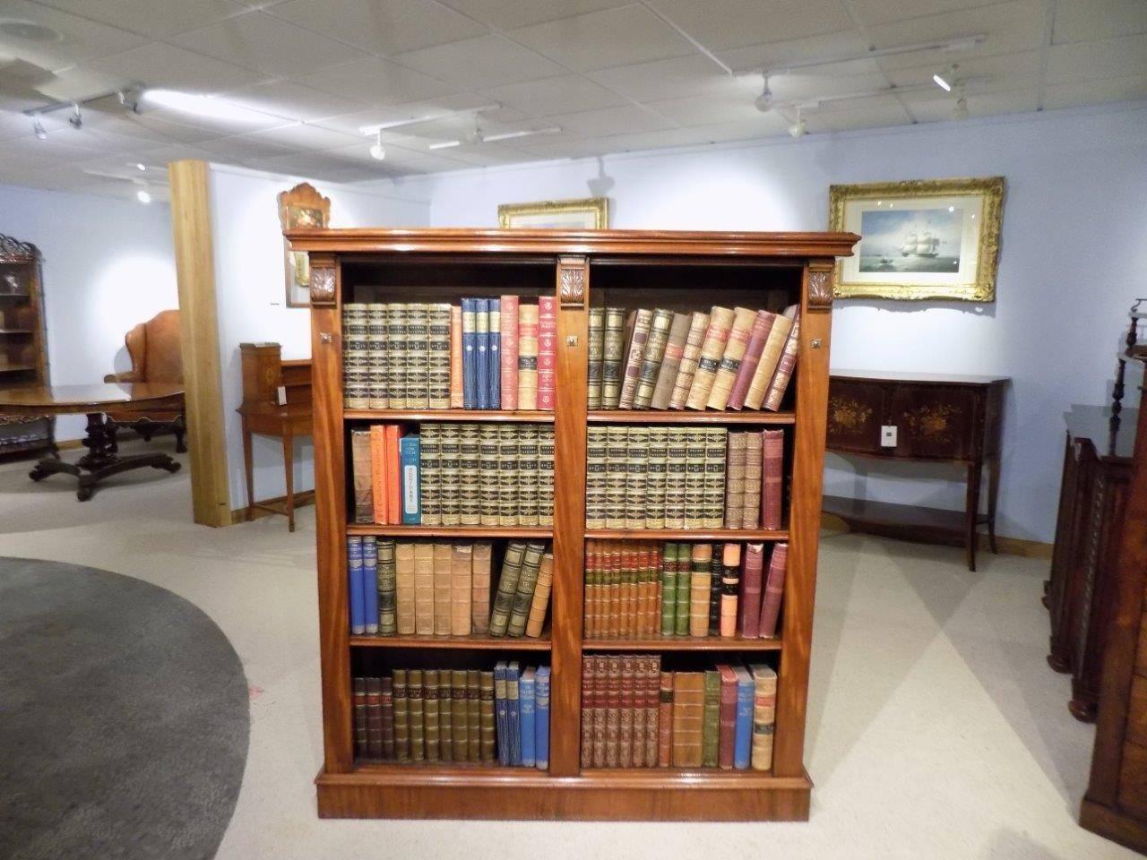 Fine Quality Mahogany Victorian Period Open Bookcase by Maple & Co. 5