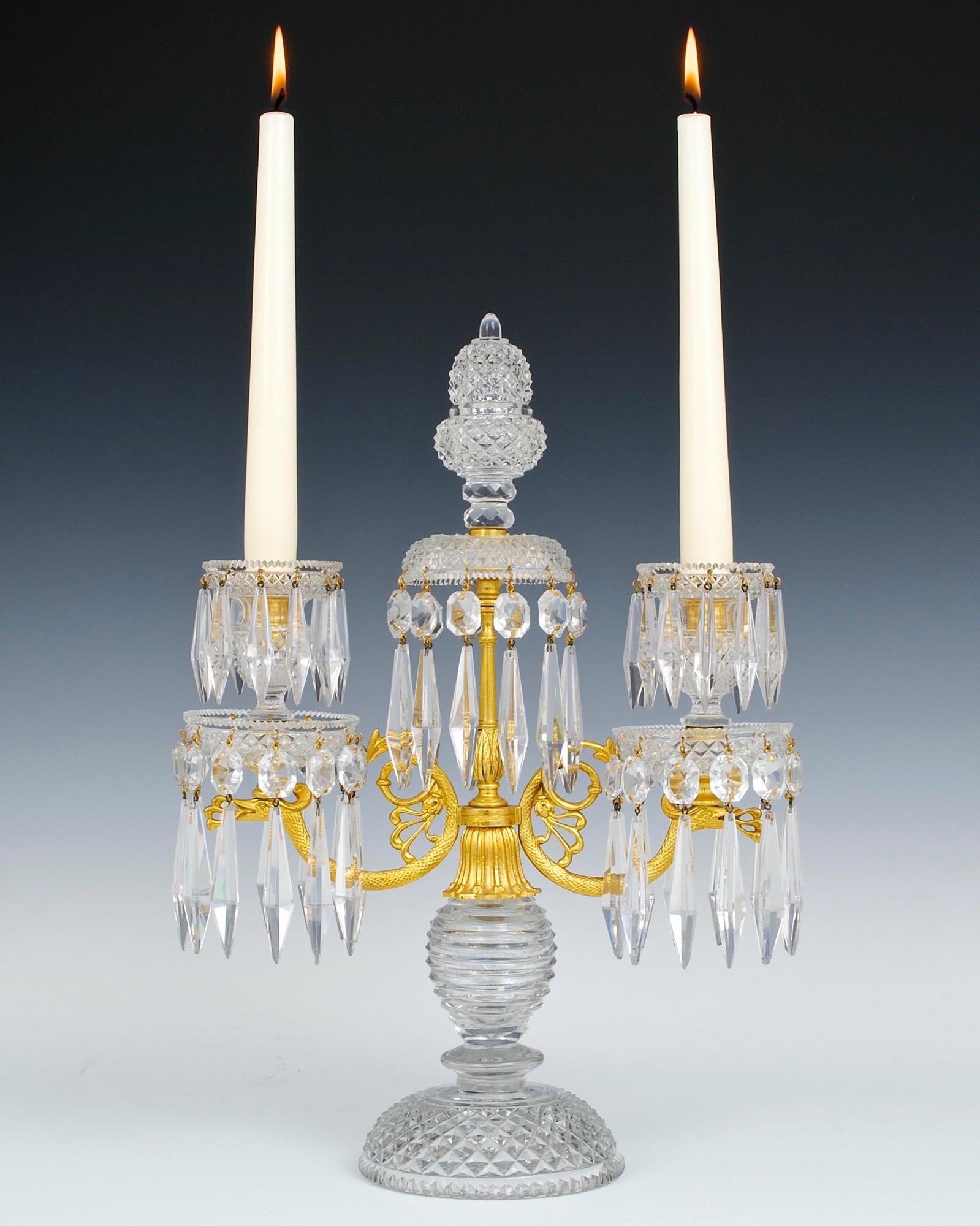 Fine Quality Pair of Regency Period Candelabra	 In Good Condition For Sale In Steyning, West sussex
