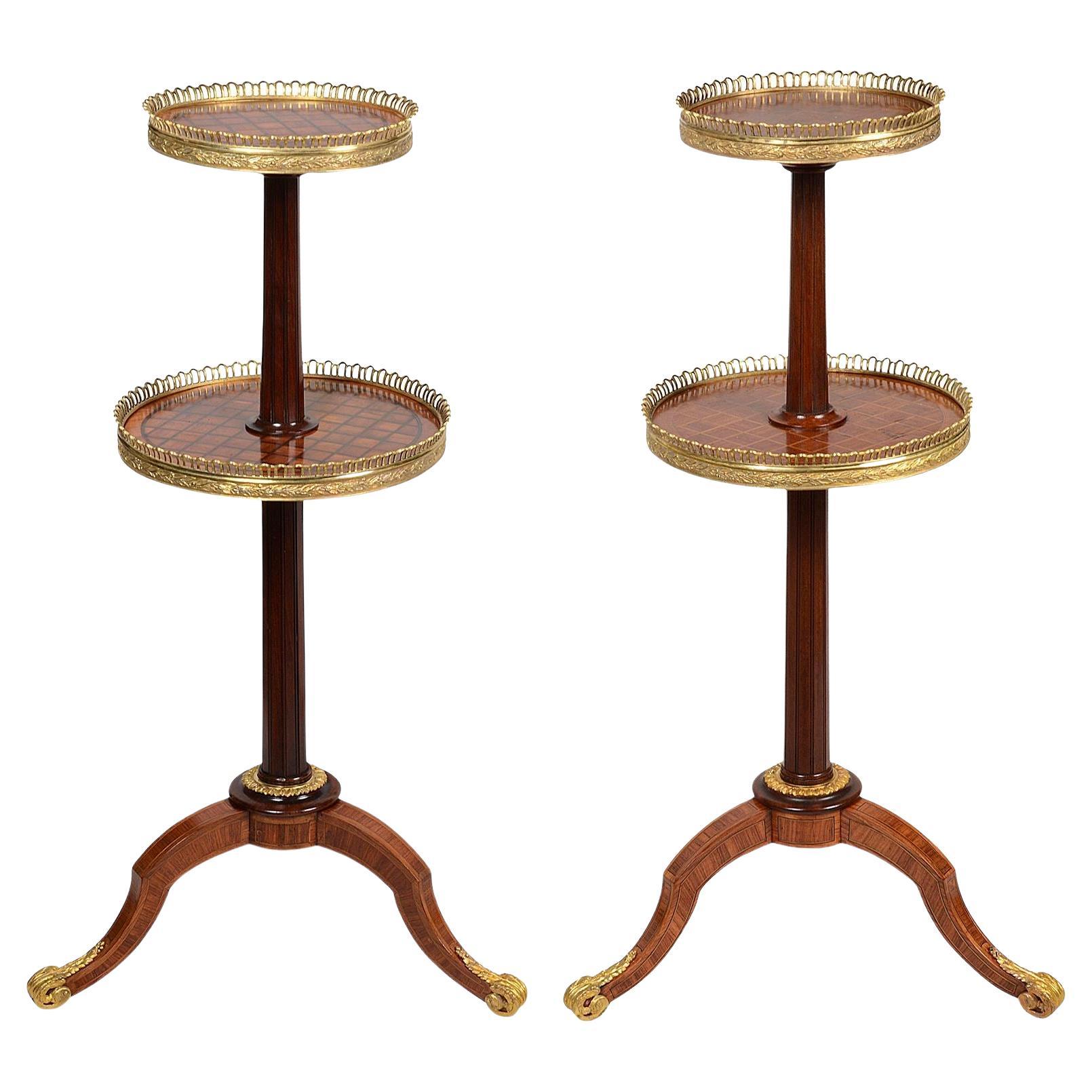 Fine Quality Pair of Two Tier Etegeres, After Donald Ross, circa 1860 For Sale