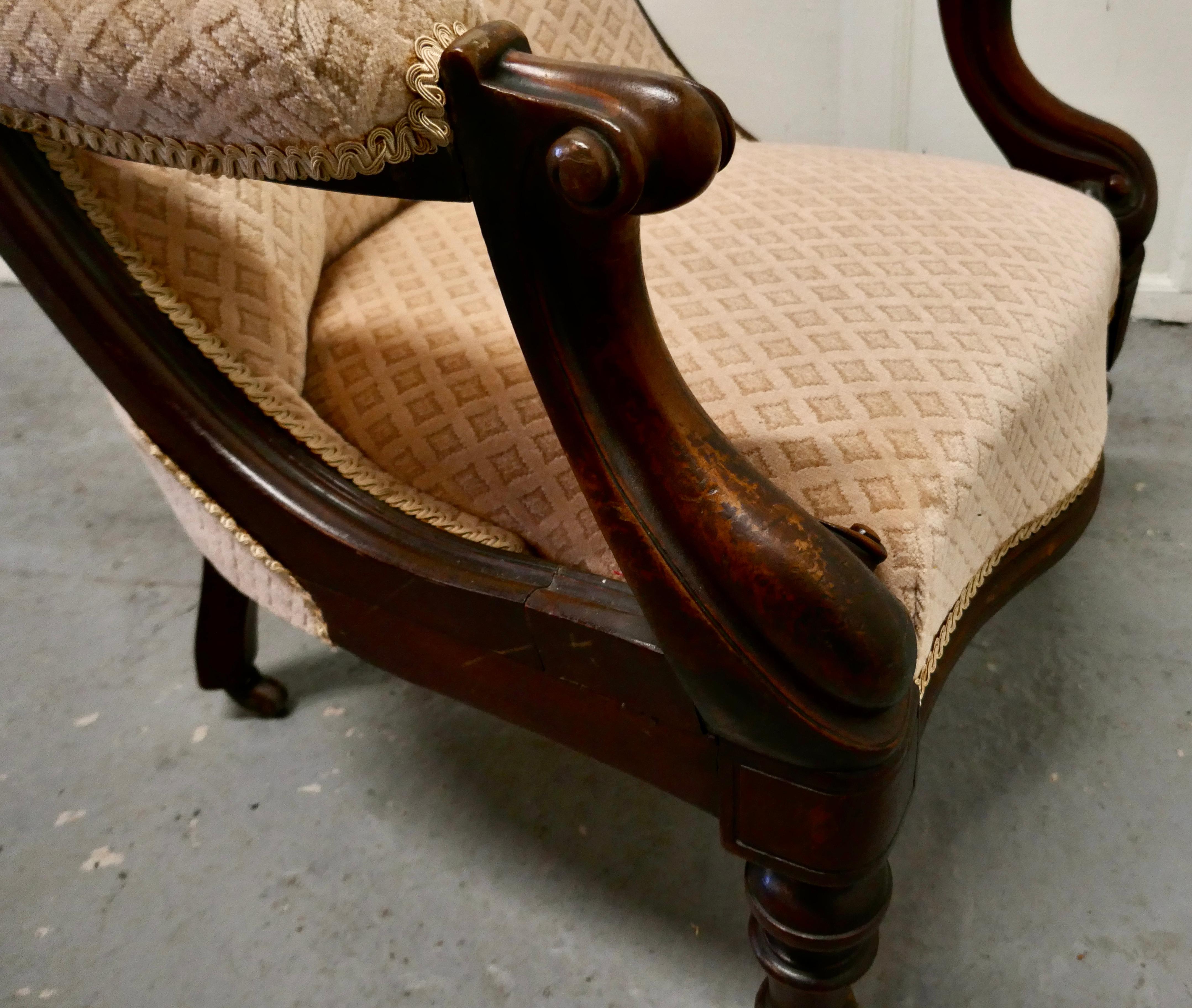 Fine Quality William IV Mahogany Button Back Chair In Good Condition For Sale In Chillerton, Isle of Wight
