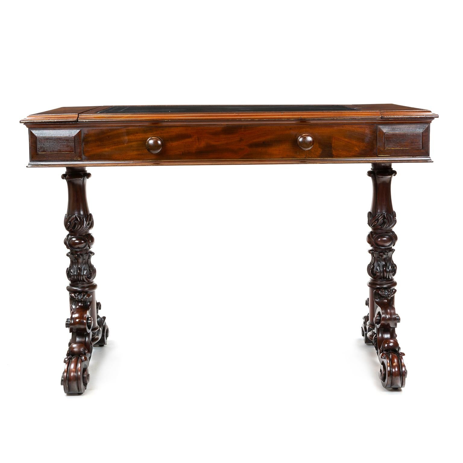 A fine quality writing desk in the manner of Johnstone and Jeanes dating to 1880.

The cabinet makers Johnstone and Jeanes produced very high quality antique furniture, as they only used the finest quality timbers and were skilled craftsmen. They