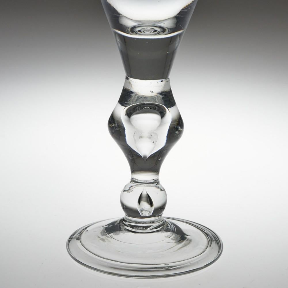 Fine Queen Anne Baluster Glass Goblet, C1710 For Sale 2
