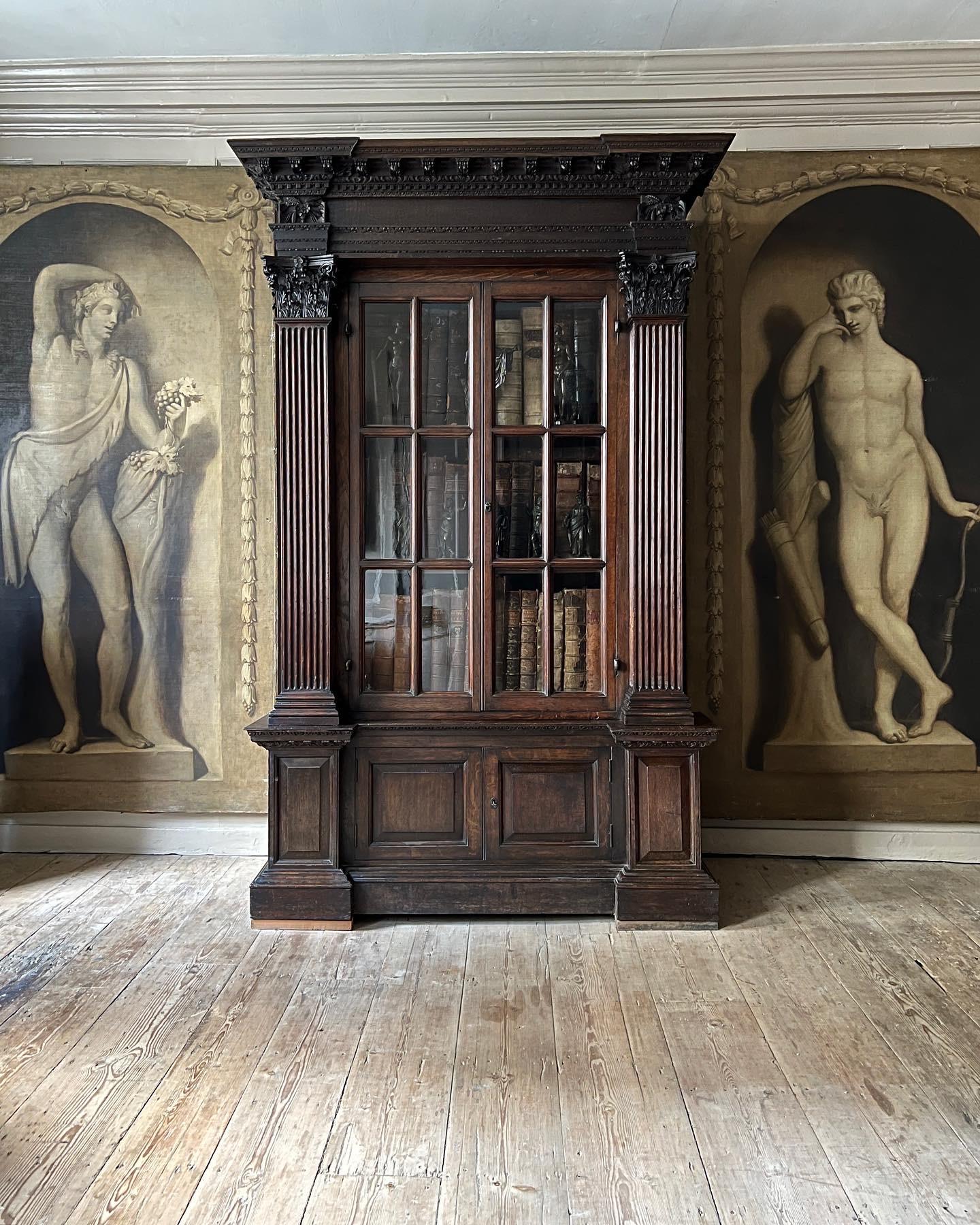 18th Century Fine & Rare George II Architectural Oak Bookcase