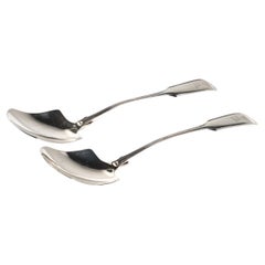 Rare & Important Pair of 18th Century Georgian Sterling Silver Ice Cream Shovels