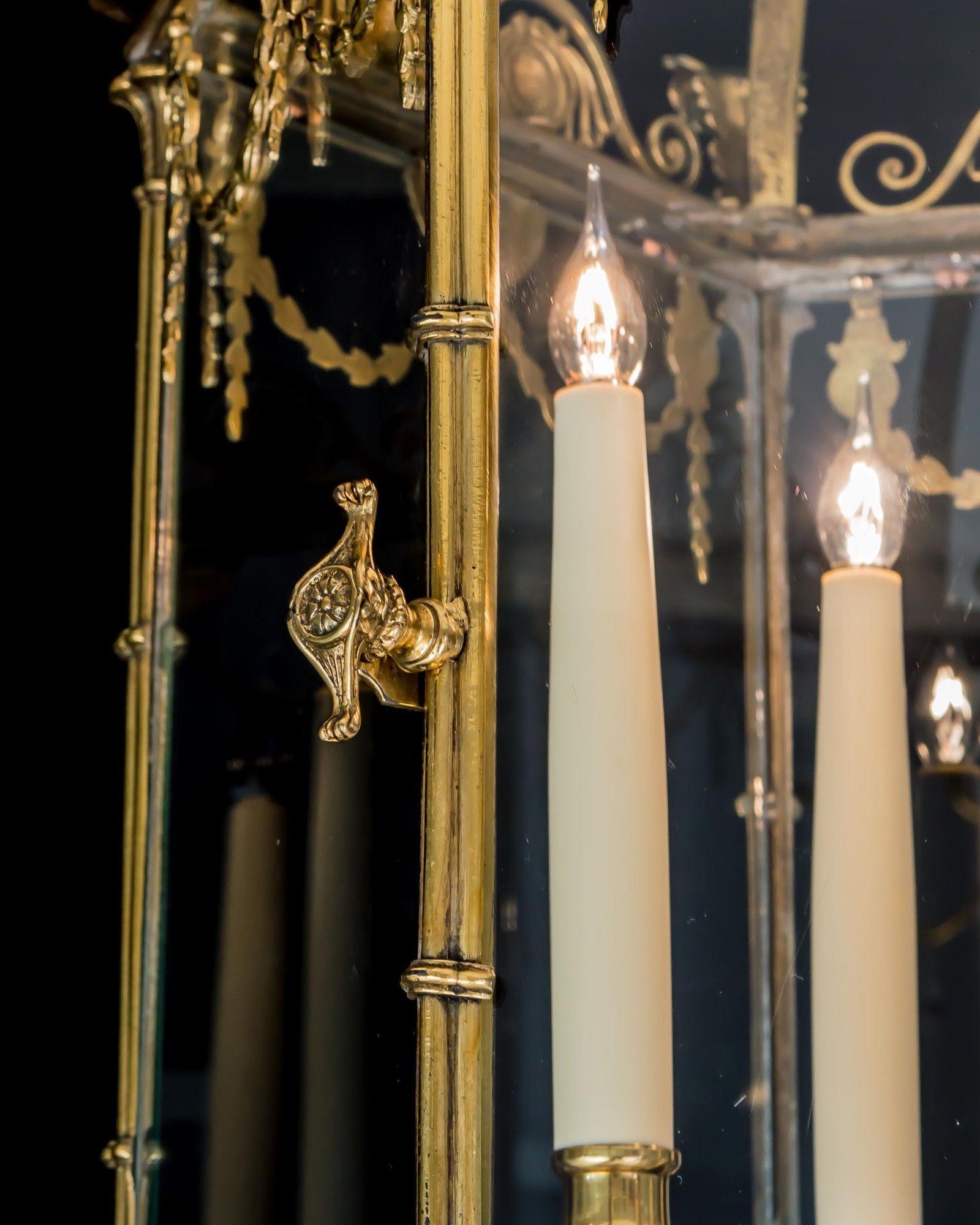 A Fine Regency Lantern Attributed To William Collins In Good Condition For Sale In Steyning, West sussex