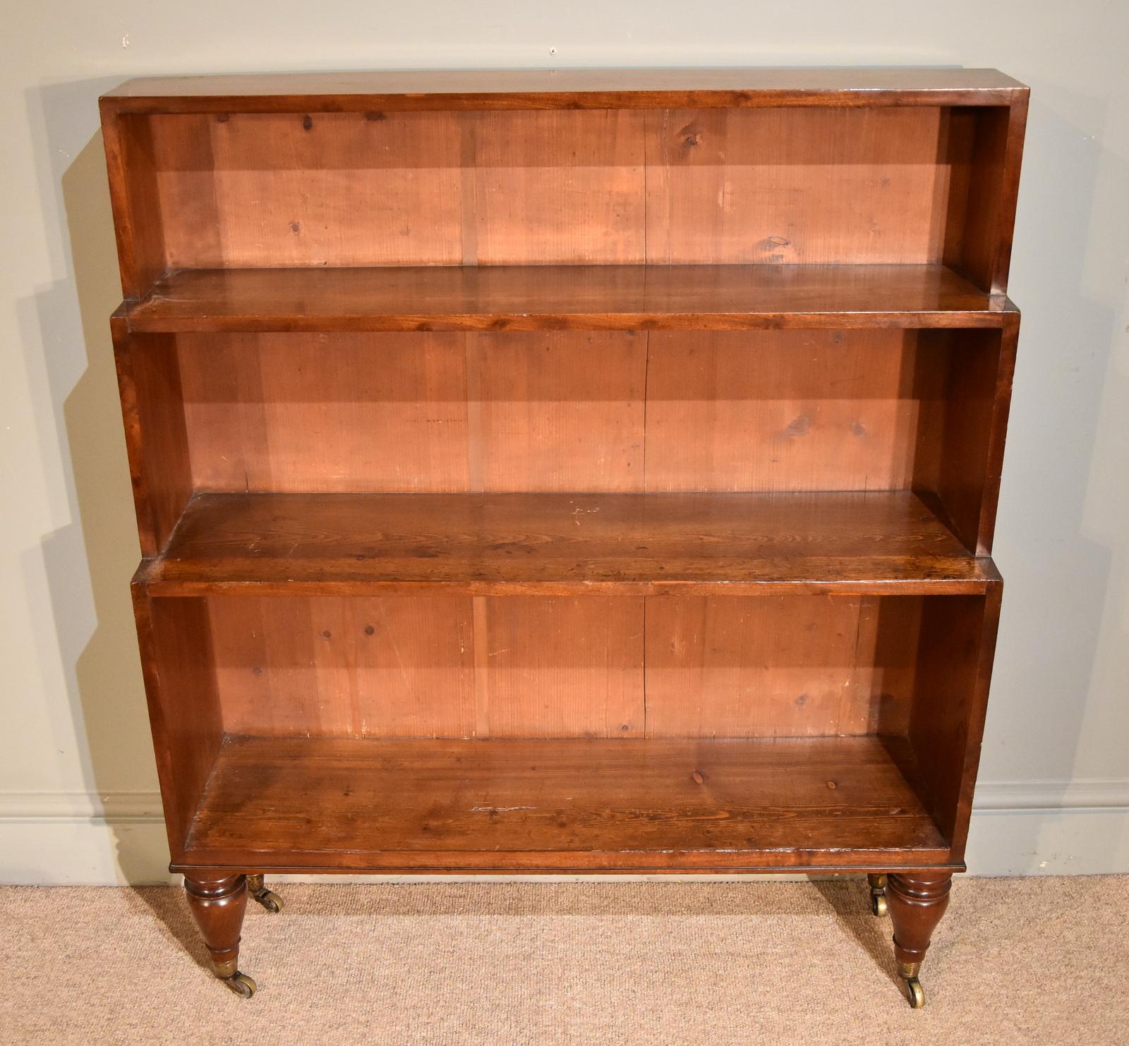English Fine Regency Period Campaign Waterfall Bookcase For Sale