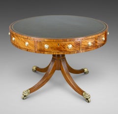 A Fine Regency Period Mahogany Drum table