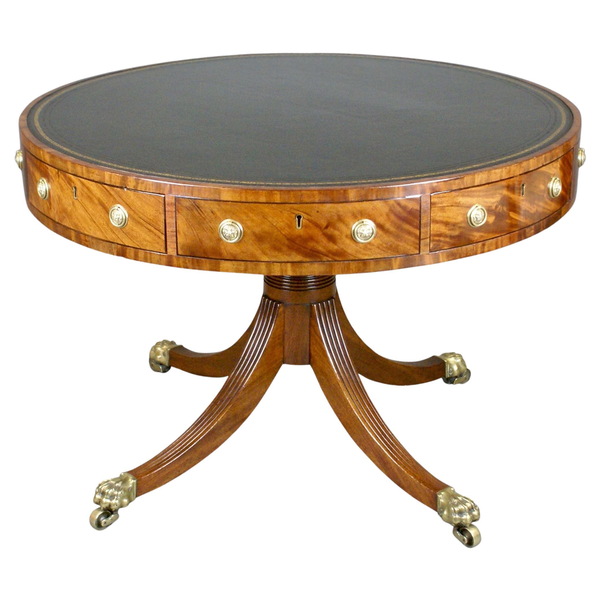 A Fine Regency Period Mahogany Drum table  For Sale