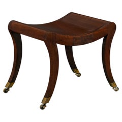 A Fine Regency Period Mahogany Saddle Stool after Thomas Hope