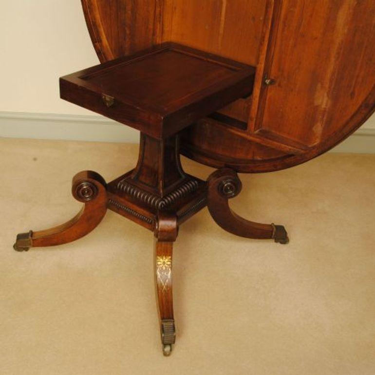 Mesa de centro de palisandro y latón de la Regencia en Bueno estado para la venta en Lincolnshire, GB