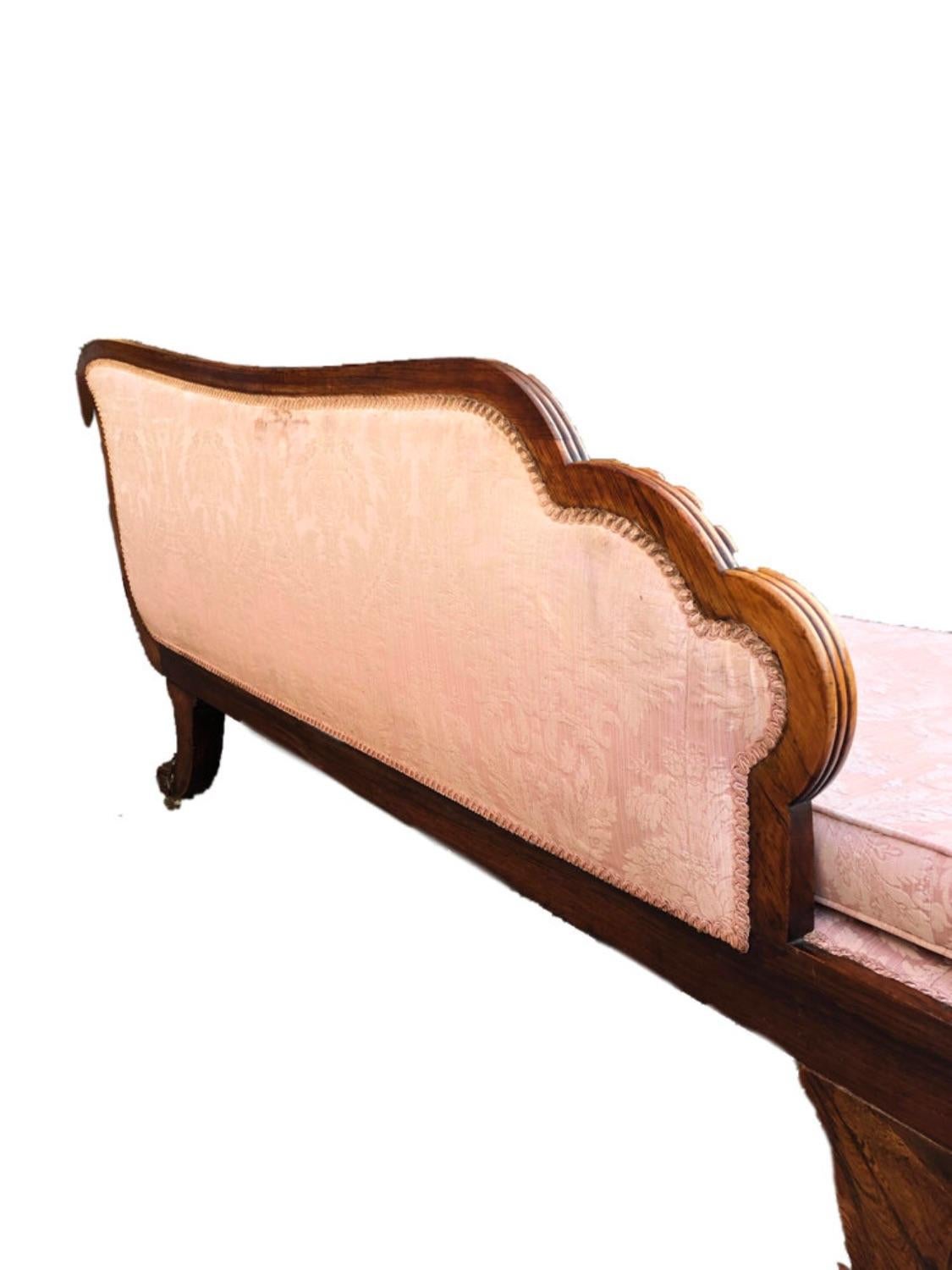 Fine Regency Rosewood Chaise or Daybed For Sale 3